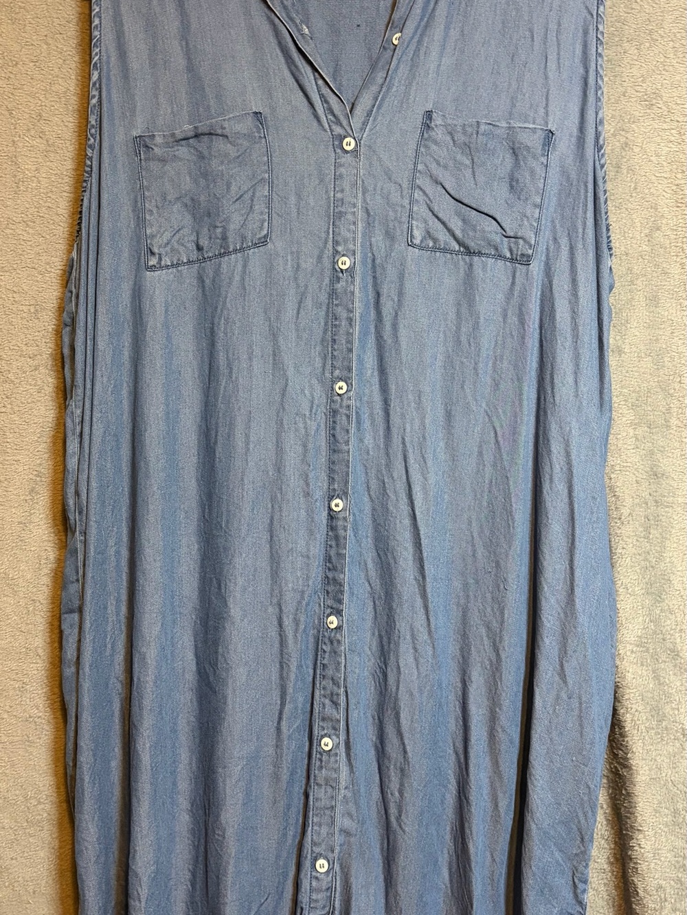 Workshop Republic Clothing Blue Button-Front Shirt Dress